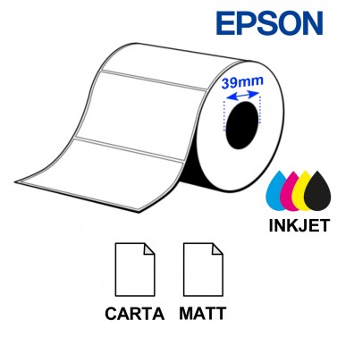 Rotolo etichette 102x152 carta opaca (225 etic.) - anima 1,5" - Epson